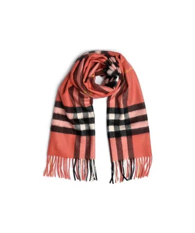 Burberry Logo Scarf In Red
