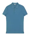 Burberry Logo Short-sleeved Polo Shirt In Blue