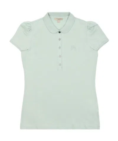Burberry Logo Short-sleeved Polo Shirt In Green