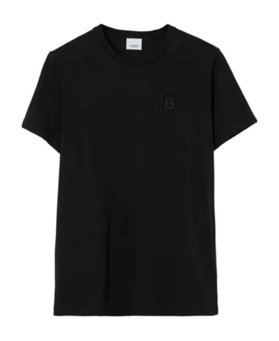 Burberry Logo Short-sleeved T-shirt In Black