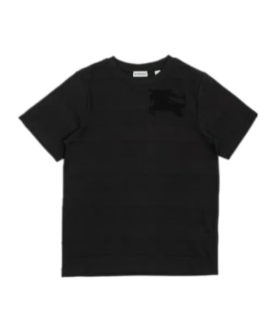 Burberry Logo Short-sleeved T-shirt In Black