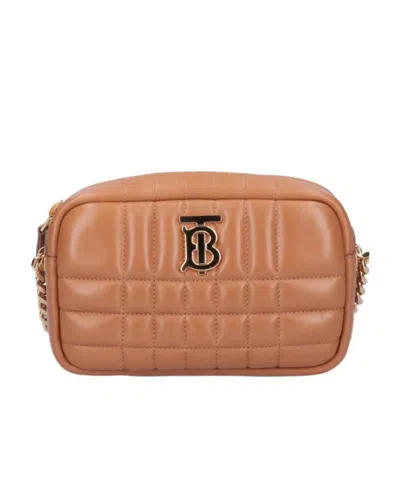 Burberry Logo Shoulder Bag In Brown