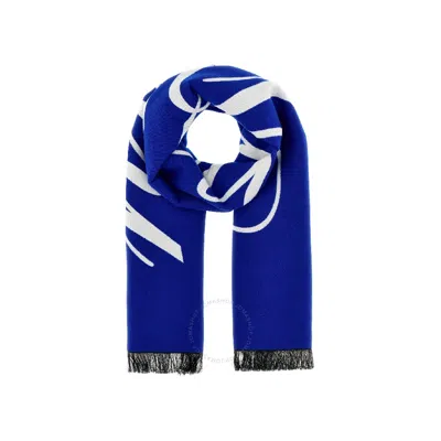 Burberry Logo Silk Wool Blend Scarf