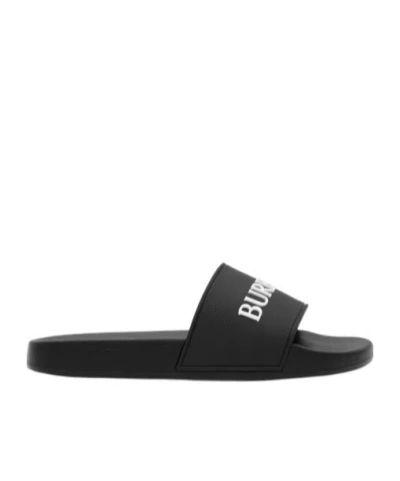 Burberry Logo Slides In Black