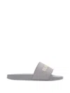 Burberry Logo Slides In Gray