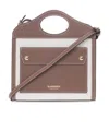 Burberry Logo-stamp Pocket Bag In Brown