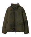 Burberry Ekd Nylon Puffer Jacket In Black