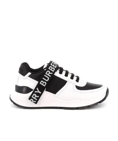 Burberry Logo-strap Low-top Sneakers In White