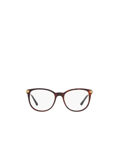 Burberry Logo Striped Flat Mirror In Red Tort