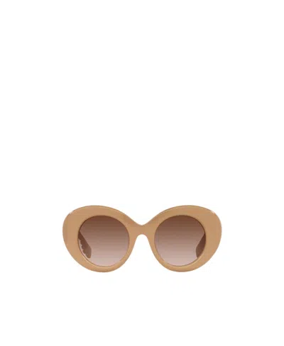 Burberry Round Margot Sunglasses In Nude