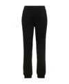 Burberry Black Pants With Elastic Waist And Logo Lettering On The Side In Cotton