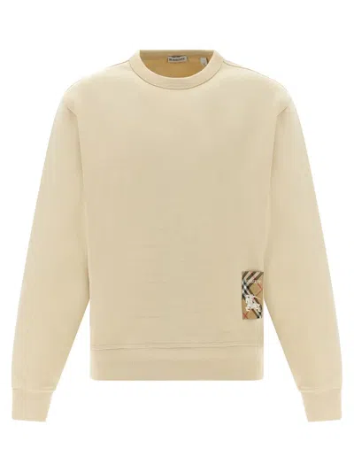 Burberry Logo Sweatshirt In Neutral