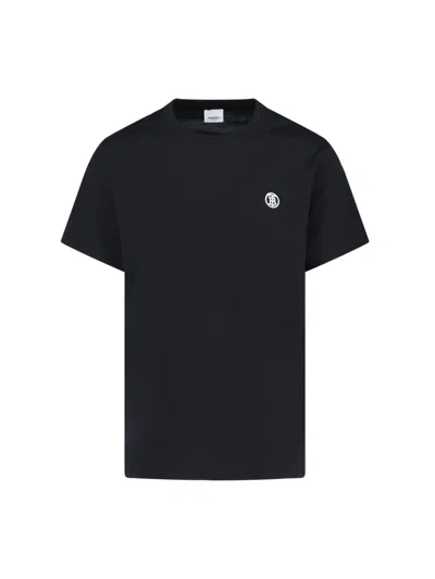 Burberry Logo T-shirt In Black  