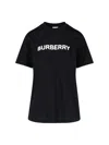 Burberry Black T-shirt With Bold Logo Design In Black