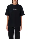 Burberry Flocked-logo T-shirt In Coal
