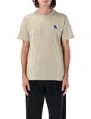 Burberry Ekd-embroidered Cotton T-shirt In Lichen