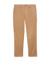 Burberry Logo-tag Cotton Straight-leg Trousers In Nude
