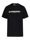 Burberry Black T-shirt With Bold Logo Design In Black