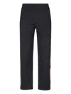 Burberry Straight Trousers With Elastic Waistband And Side Stripe In Black