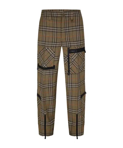 Burberry Embroidered Viscose Blend Cargo Pant In Brown