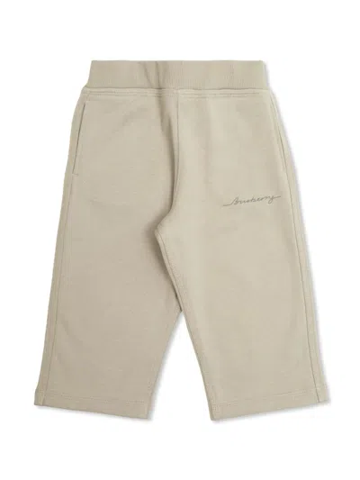 Burberry Babies' Logo Track Pants In Brown