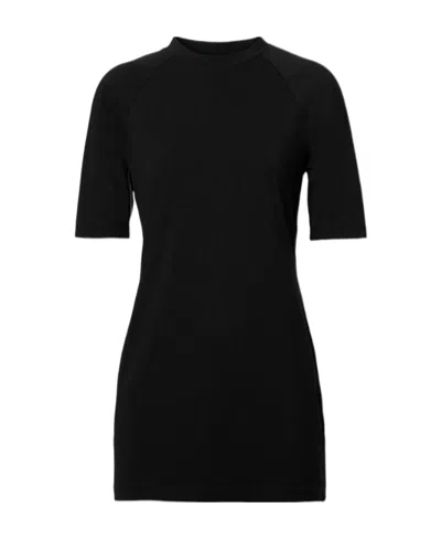 Burberry Logo Trim Fitted T-shirt In Black