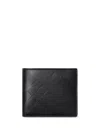 Burberry Embossed Check Slim Bifold Wallet In Black