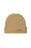 Burberry Logo Wool Beanie In Sand