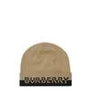 Burberry Logo Wool Hat In Brown