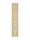Burberry Logo Wool Scarf In Brown
