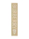 Burberry Logo Wool Scarf In Neutral
