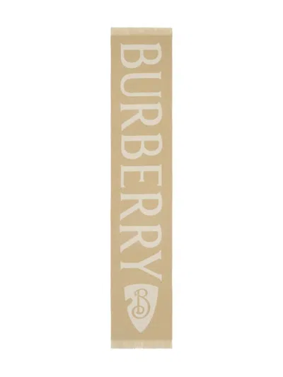 BURBERRY BURBERRY LOGO WOOL SCARF