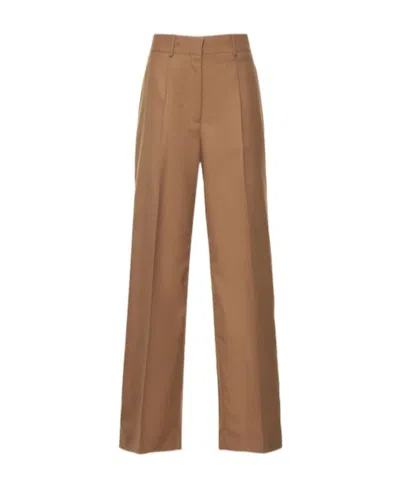 Burberry Logo Wool Wide-leg Casual Pants