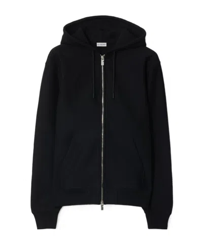 BURBERRY BURBERRY LOGO PRINTED ZIP-UP DRAWSTRING HOODIE