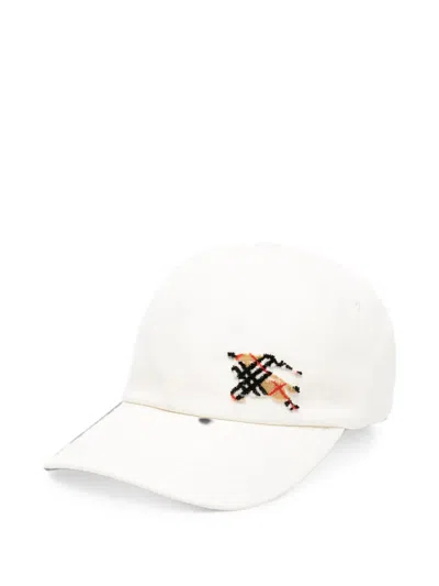Burberry Logo-detail Baseball Cap In White