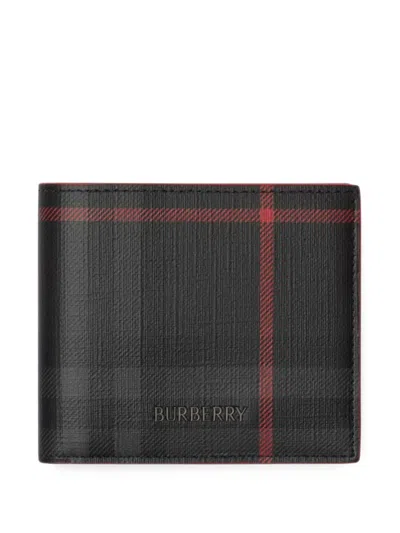 Burberry Logo-detail Bi-fold Wallet In Black
