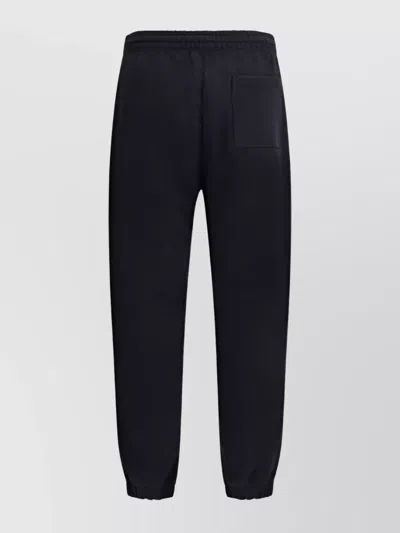 Burberry Logoed Cotton Jogger Trousers With Cuffed Hem