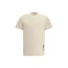 Burberry Short-sleeved T-shirt With Subtle Logo Patch In Beige