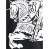 Burberry Black T-shirt With Contrasting Equestrian Knight Print In Cotton Man In Black