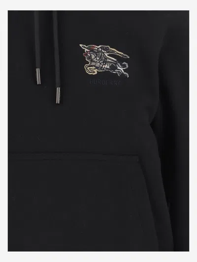 Burberry Logo-embroidered Sweatshirt In Black