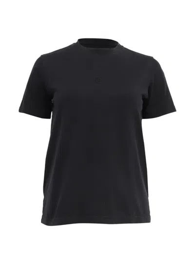Pre-owned Burberry Logo-embroidered T-shirt In Black