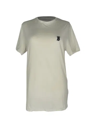 Pre-owned Burberry Logo-embroidered T-shirt In Neutrals