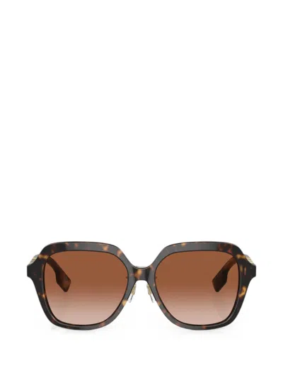 Burberry Logo-plaque Square-frame Sunglasses In Brown
