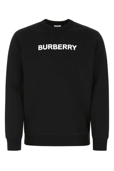 Burberry Logo-print Cotton Sweatshirt In Black