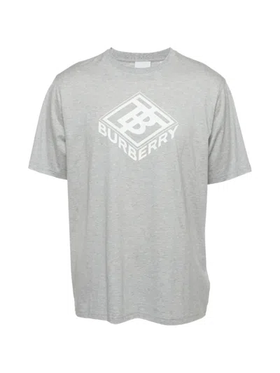 Pre-owned Burberry Logo-print Cotton T-shirt In Grey