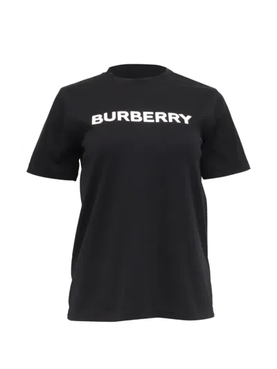 Pre-owned Burberry Logo-print Crew-neck T-shirt In Black