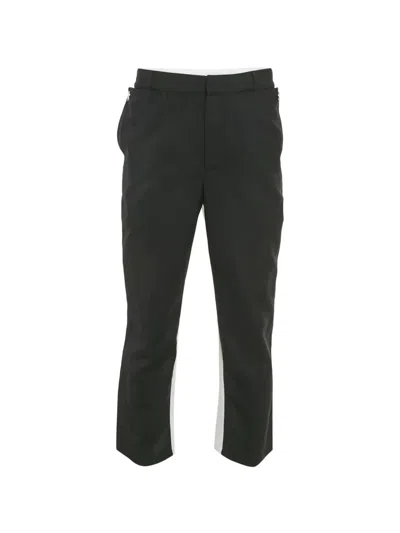 Pre-owned Burberry Logo-print Paneled Trousers In Black