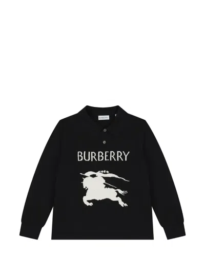 Burberry Kids' Logo-print Sweater In Black