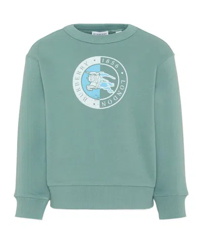 Burberry Kids' Logo-print Sweater In Green