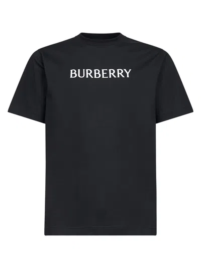 Burberry Logo-printed Cotton T-shirt In Black